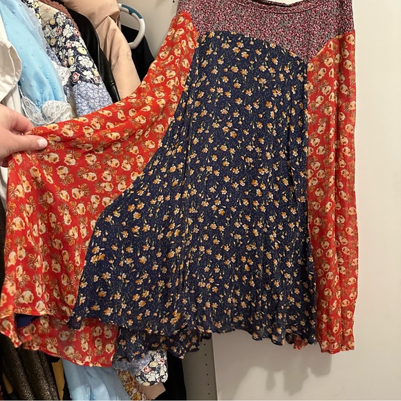Anthropologie Meadow Rue frilly midi flowy floral skirt cottage core Size 8 - Picture 6 of 15